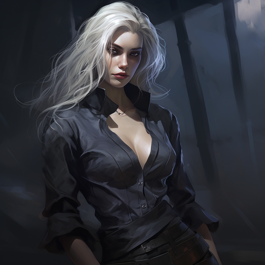 Beautiful Drow Woman in Modern Attire