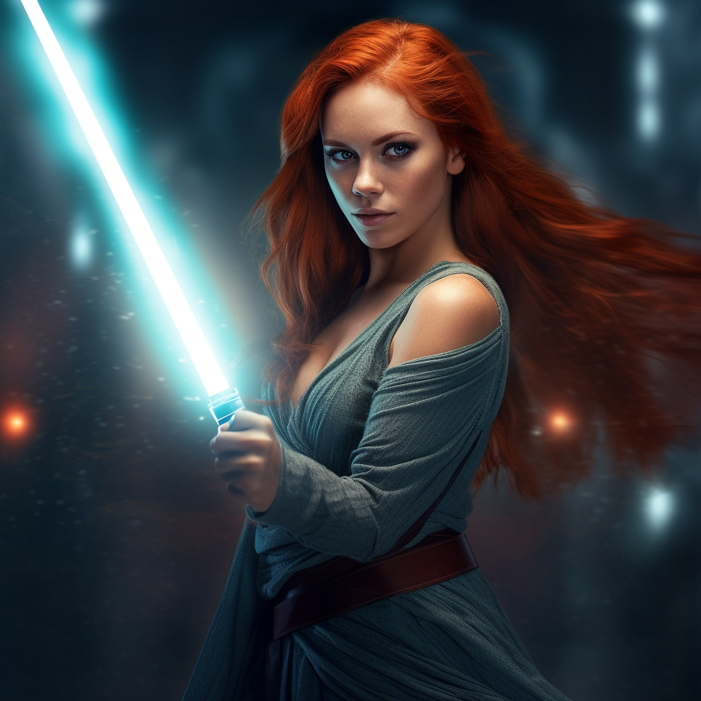 Beautiful Jedi in Battle Cocktail Dress