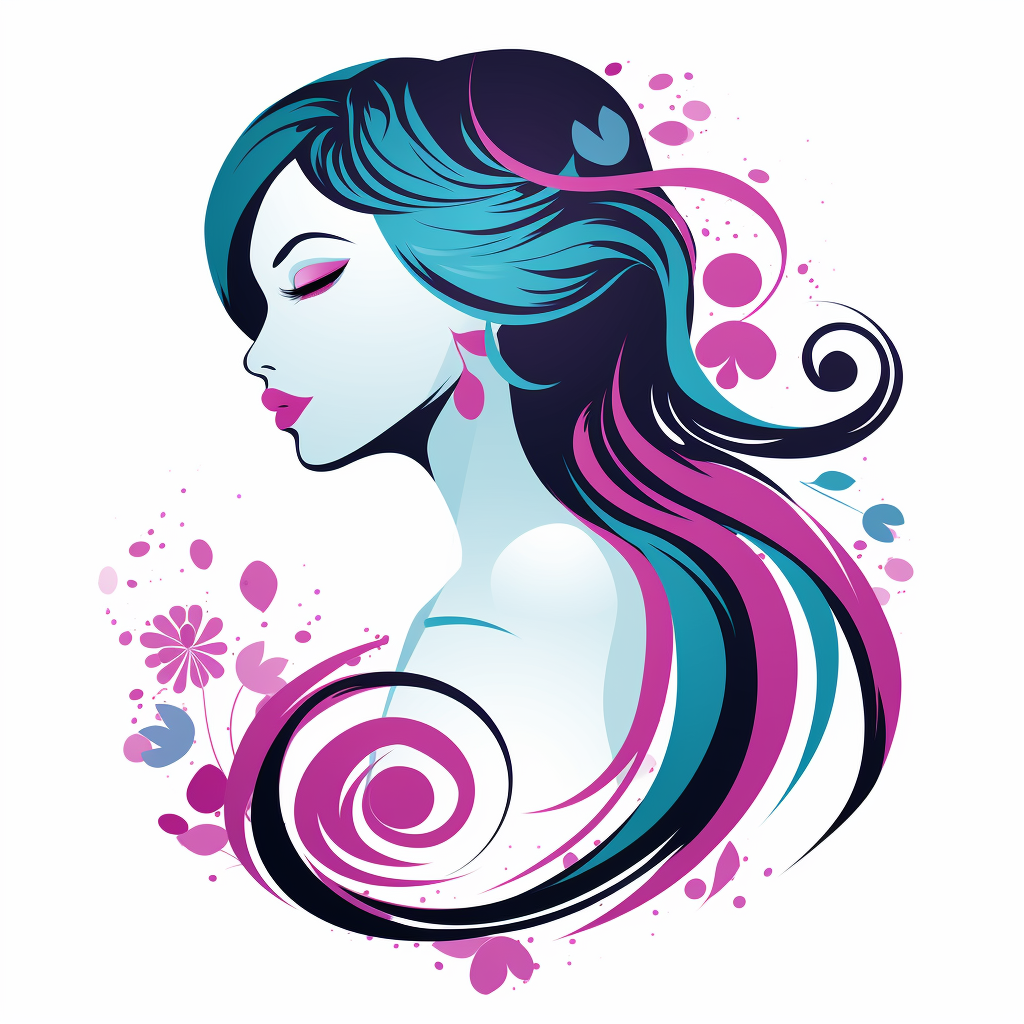 Beautiful Girl Logo Silhouette