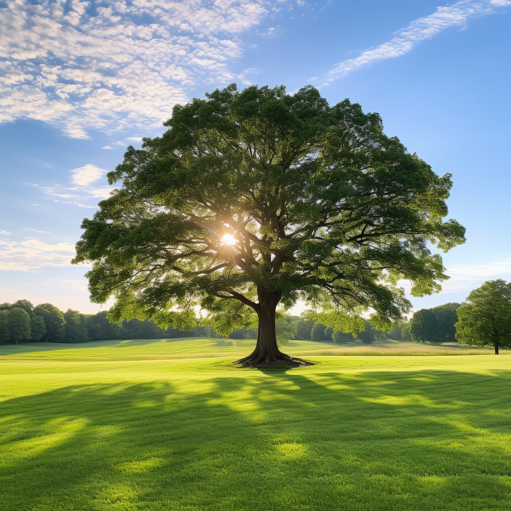 Picture of a Beautiful Healthy Oak Tree