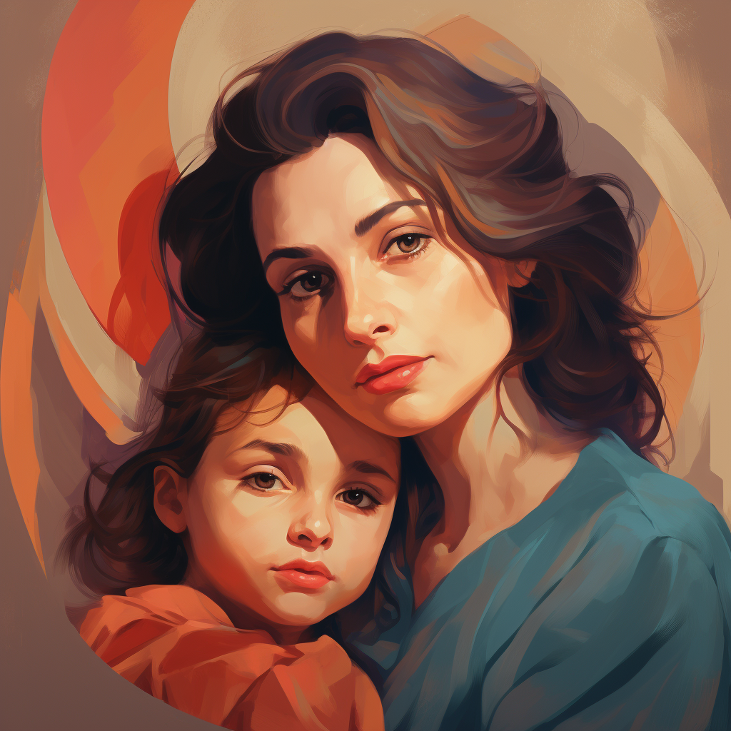 Illustration of a Beautiful Mom