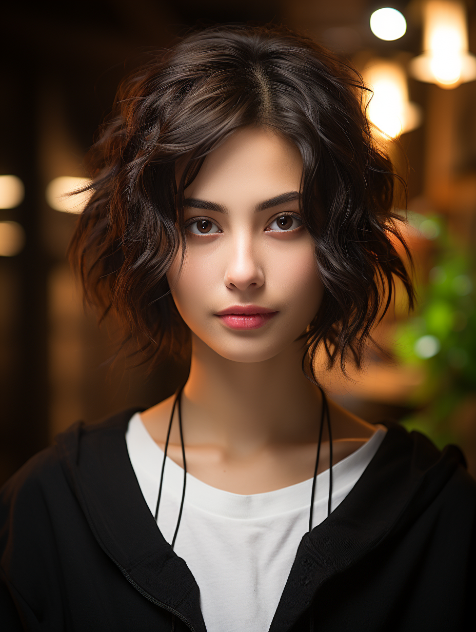 Close-Up Portrait of Beautiful Japanese Girl