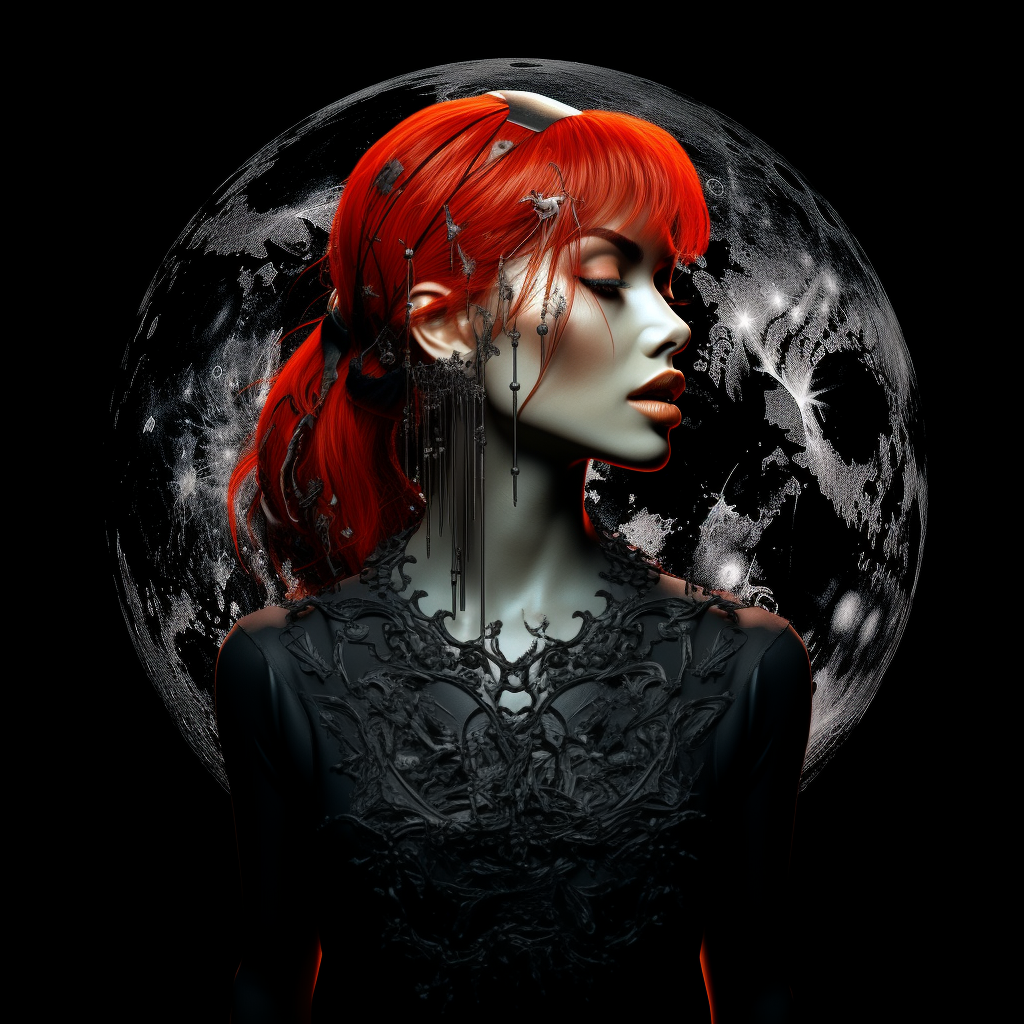 Beautiful Lilith with Black Moon