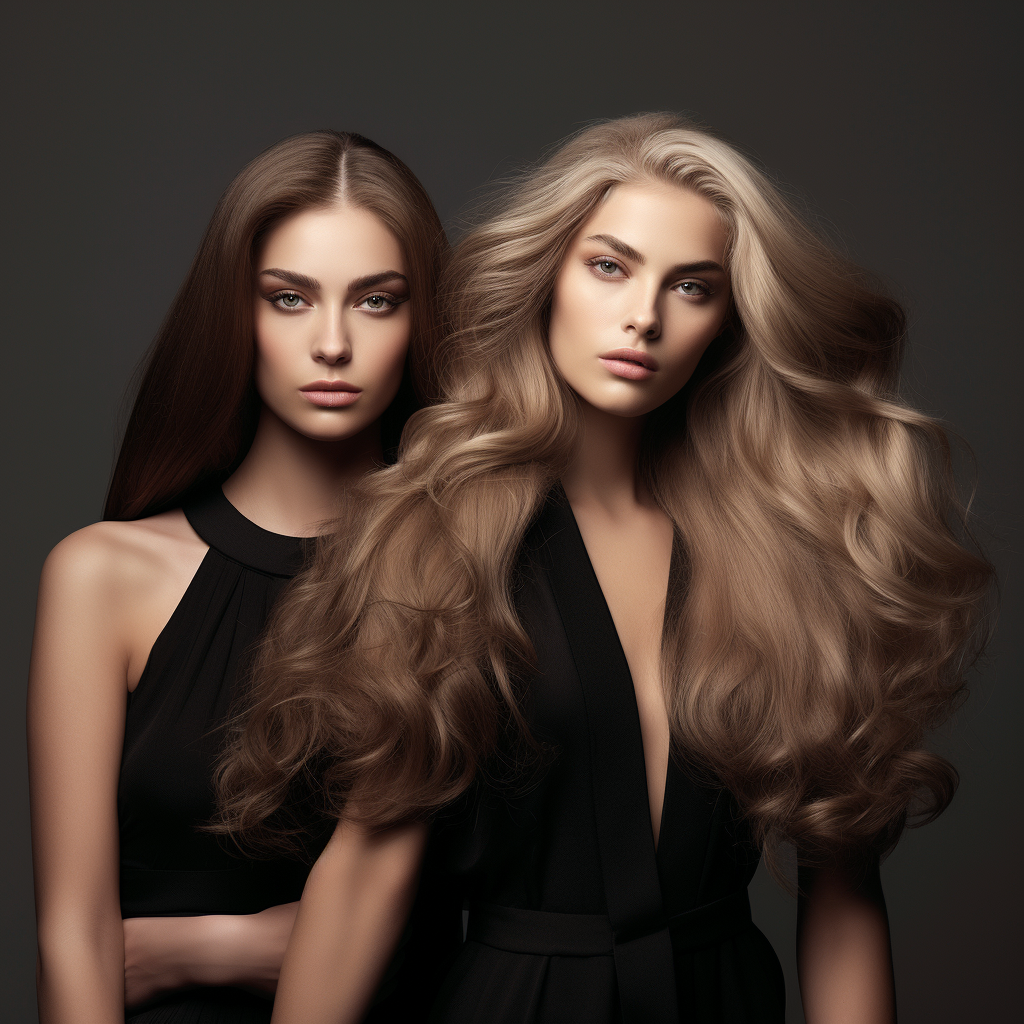 Stunning models showcasing luxurious hair