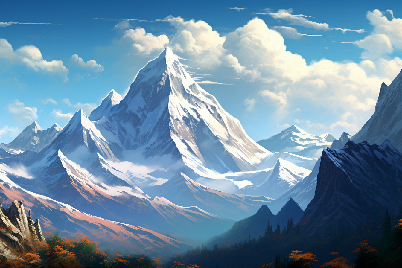 Scenic mountains with clear skies