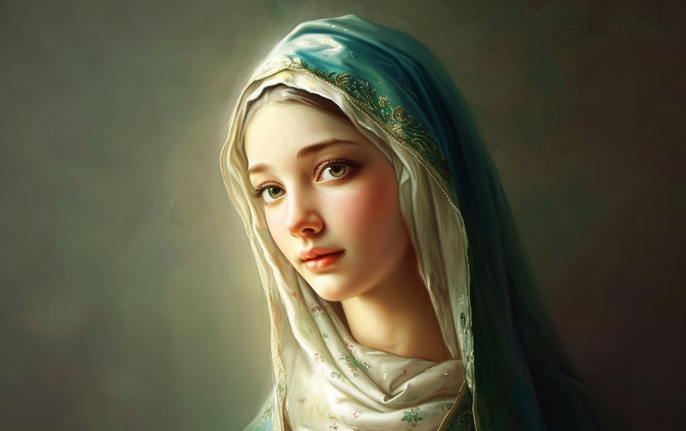 Beautiful Mother Mary, Realistic Image