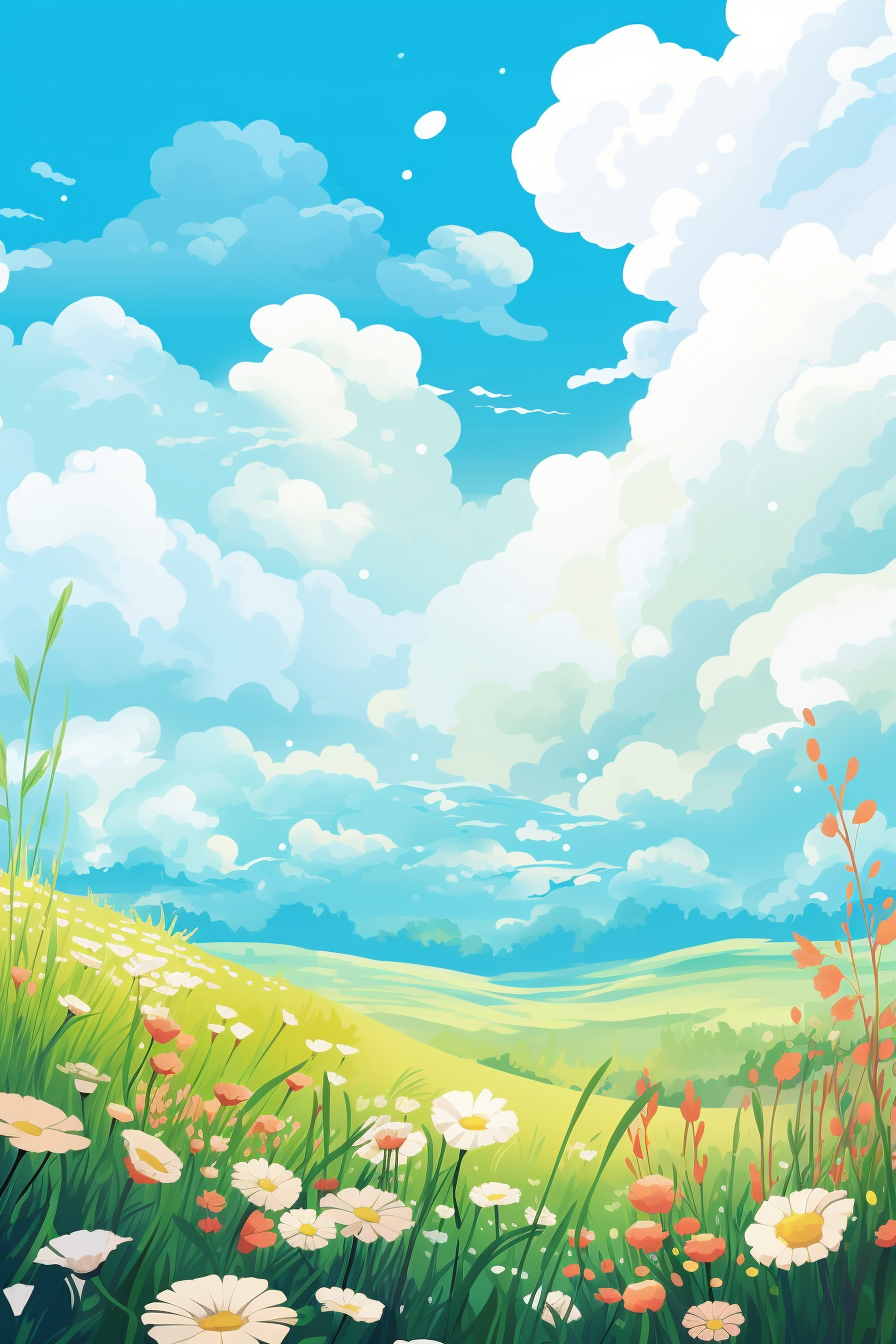 Beautiful nature in heaven, clear sky art vector