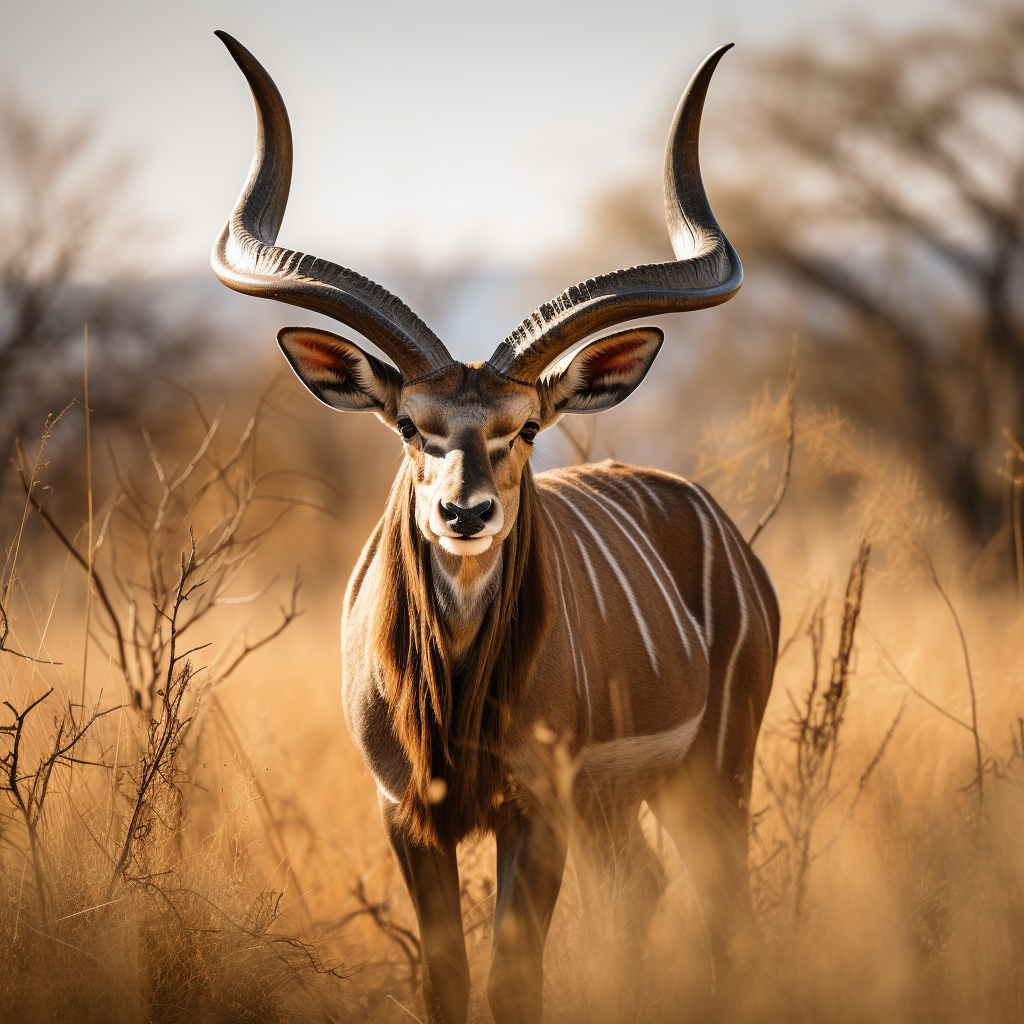 Beautiful strong powerful kudu standing tall