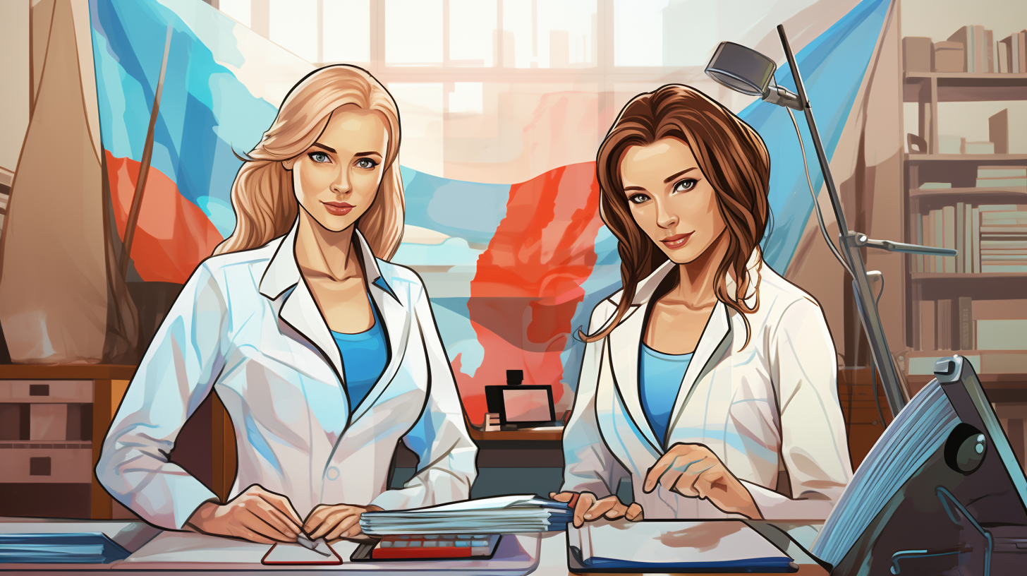 Three Czech and Latvian Female Scientists in Lab