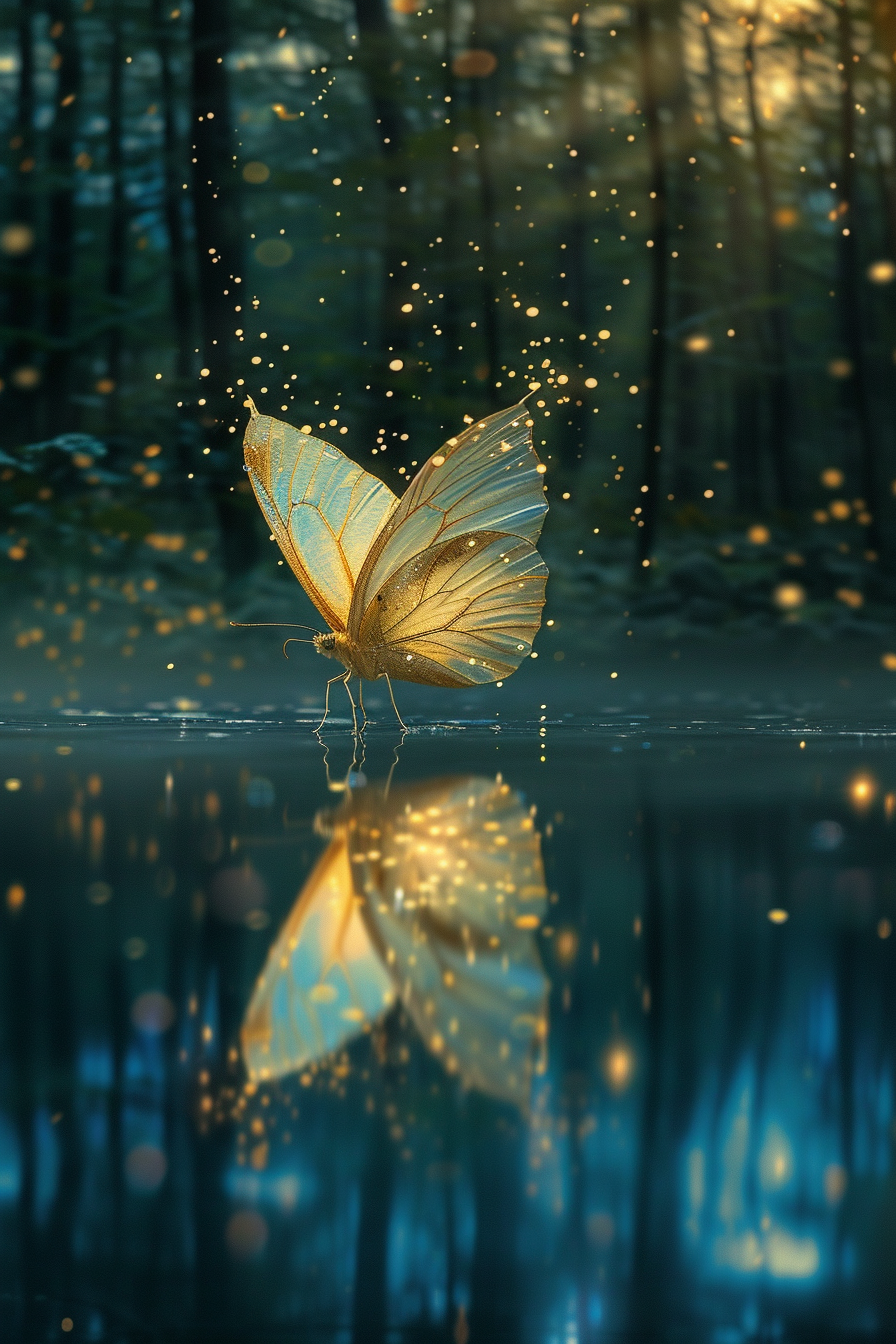 Beautiful thought with delicate butterfly