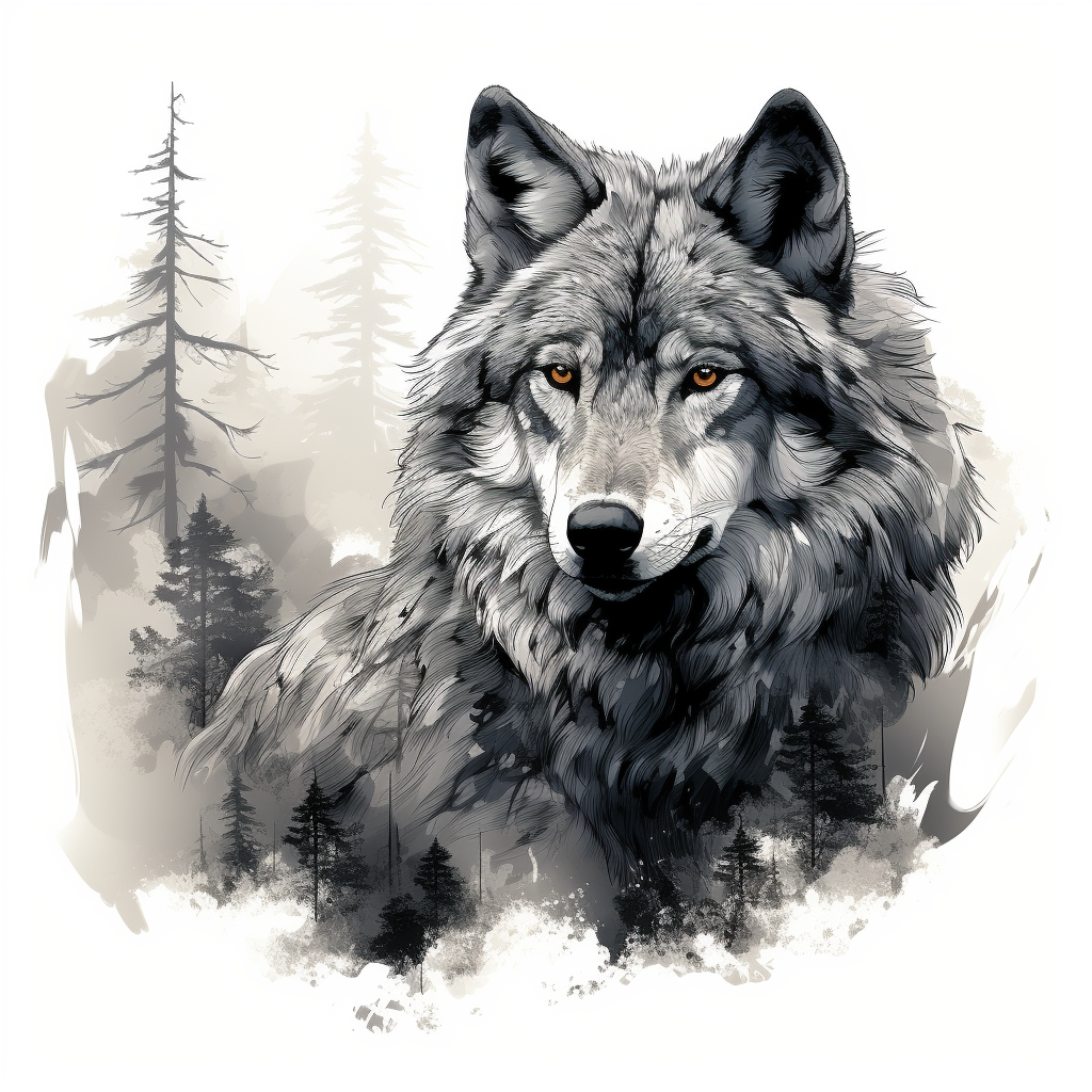 Unique and Emotional Wolf Art