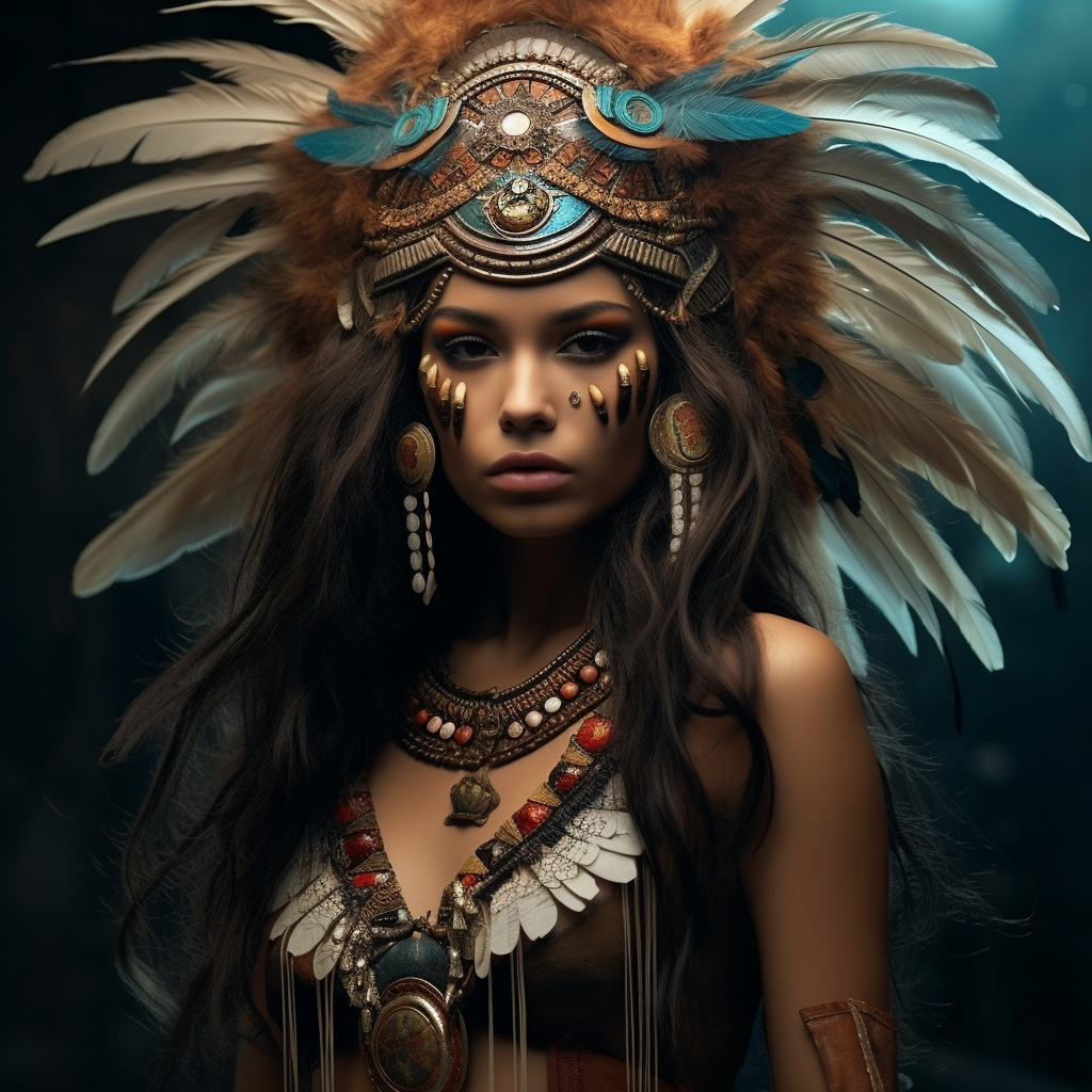 Beautiful woman in tribal attire