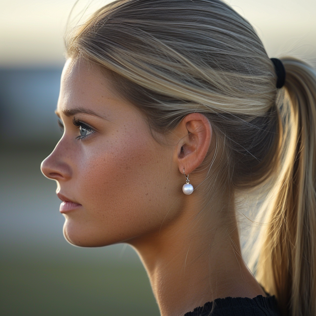 Closeup headshot of beautiful woman