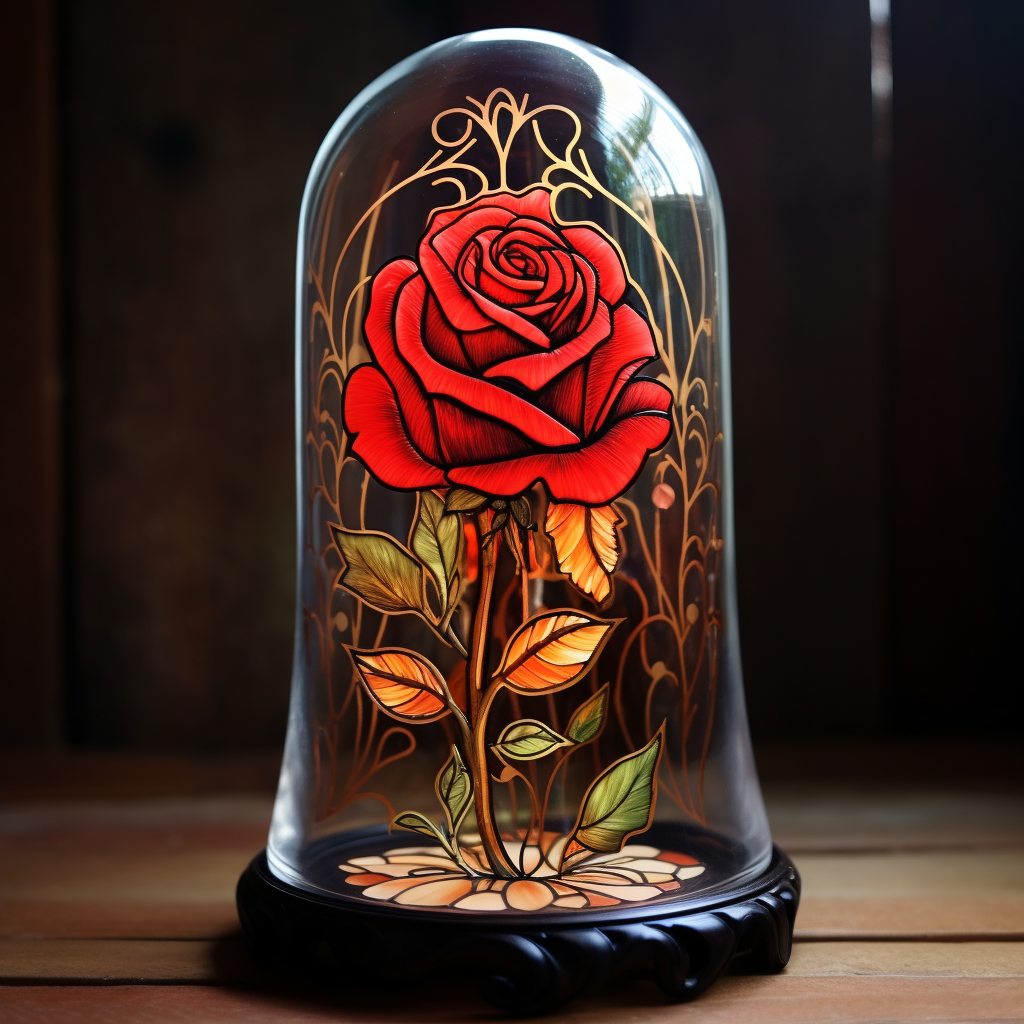 Illustration of Beauty and the Beast Rose