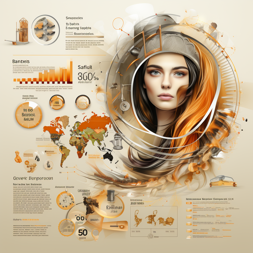 Beauty Secret Infographic in Orange-Beige Warm Tone