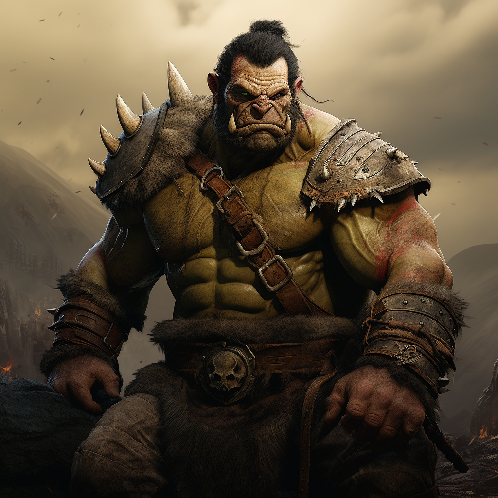 Strong Orc Warrior in Battle