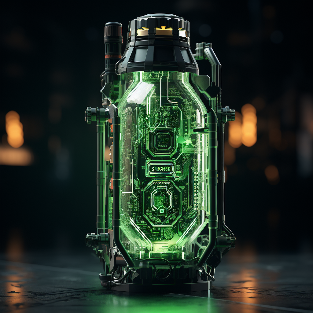 High-Tech Beer Bottle Energy Machine