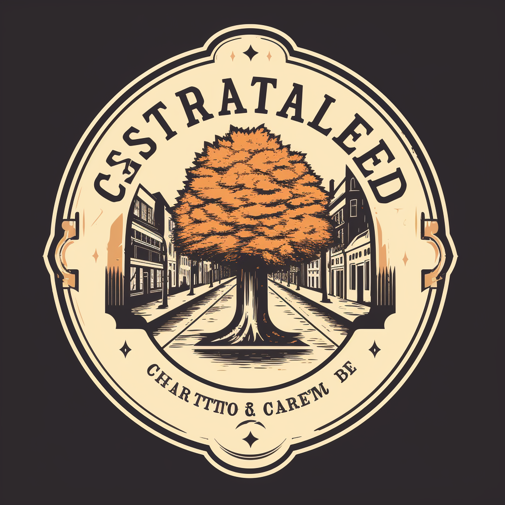 Logo of a beer company with chestnut trees