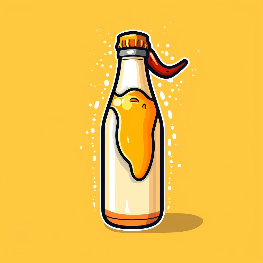 Vector icon of beer with hand-drawn whistle