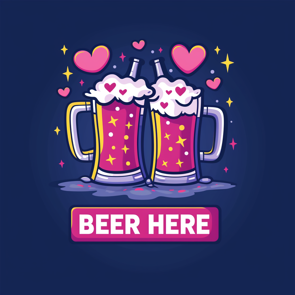 Beer Here Logo Hearts Beers