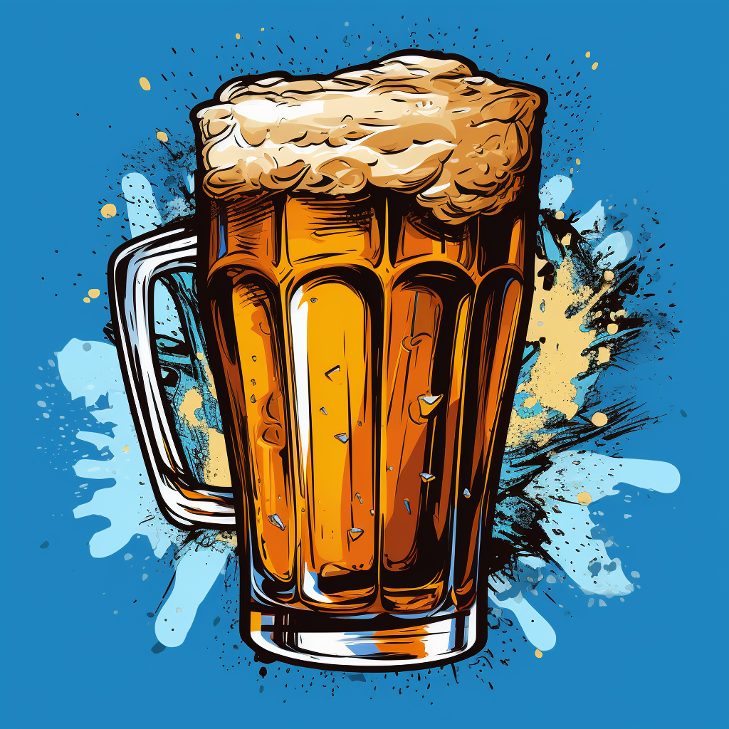 Beer pint comic street art vectors