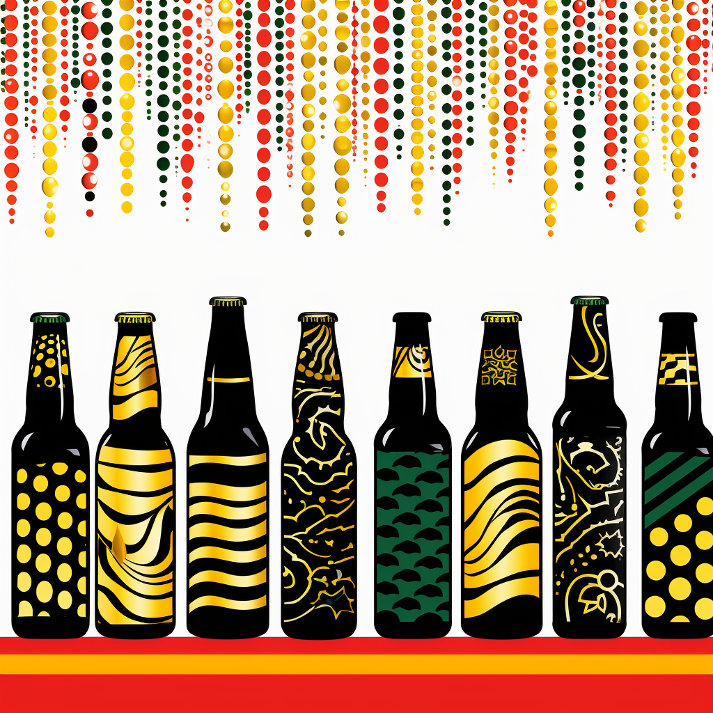 Festive Beer Popart Border Design