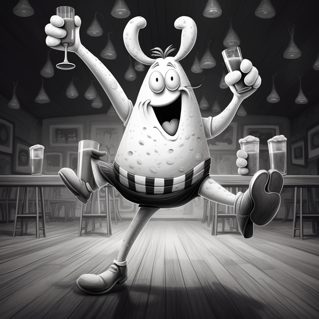 1940s cartoon character, beer hop