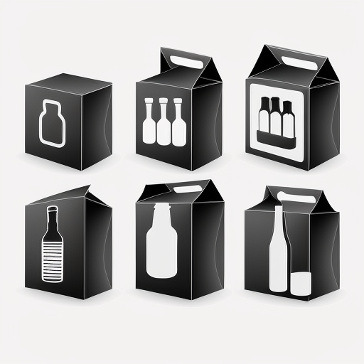 Black and White Beer Packaging Vector