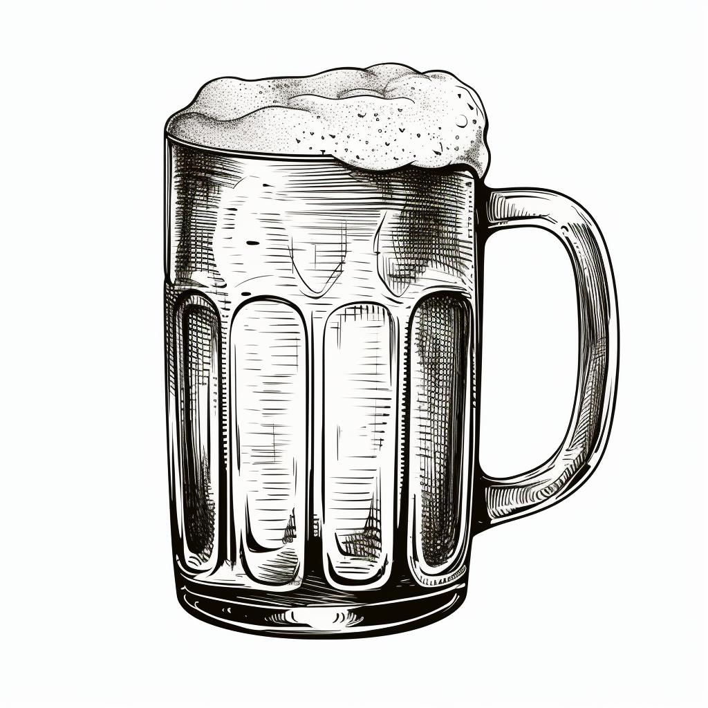 Simple drawing of a beer