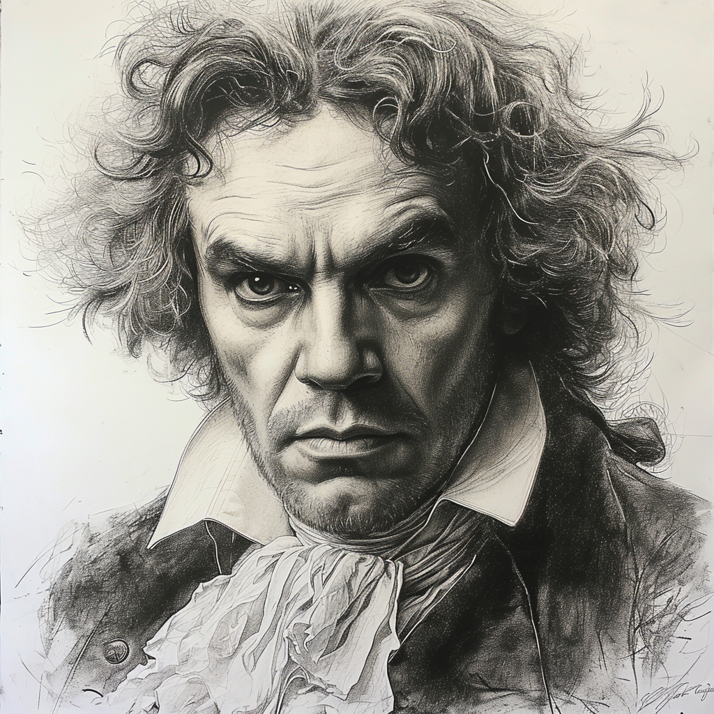 Beethoven portrait drawing