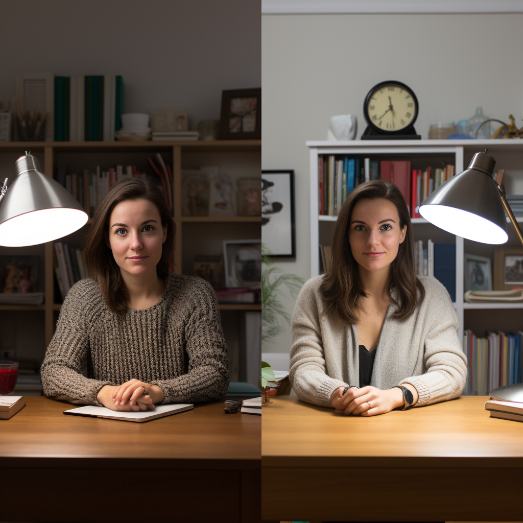 Before and After Home Office Emotions