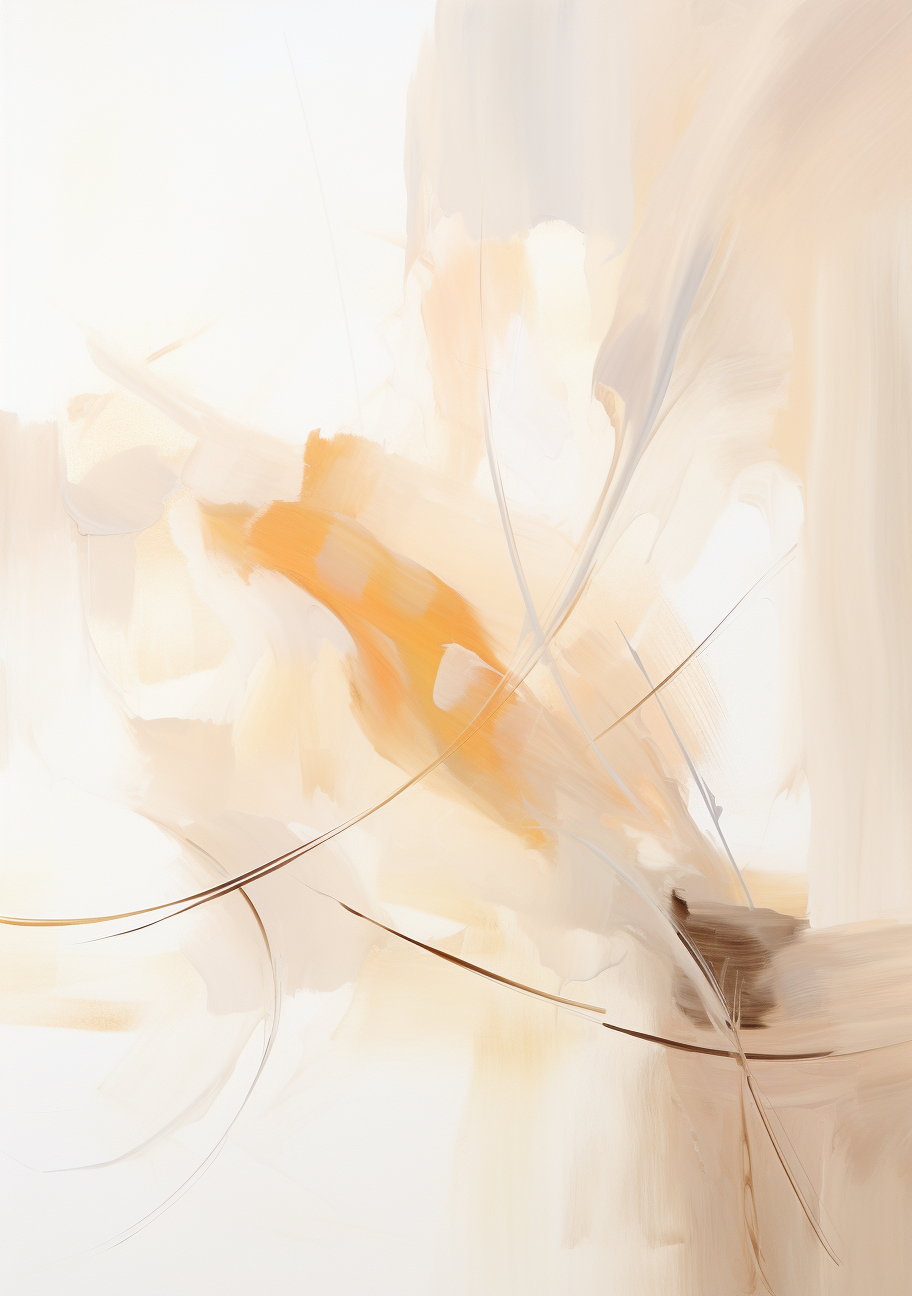 Abstract beige painting on light background