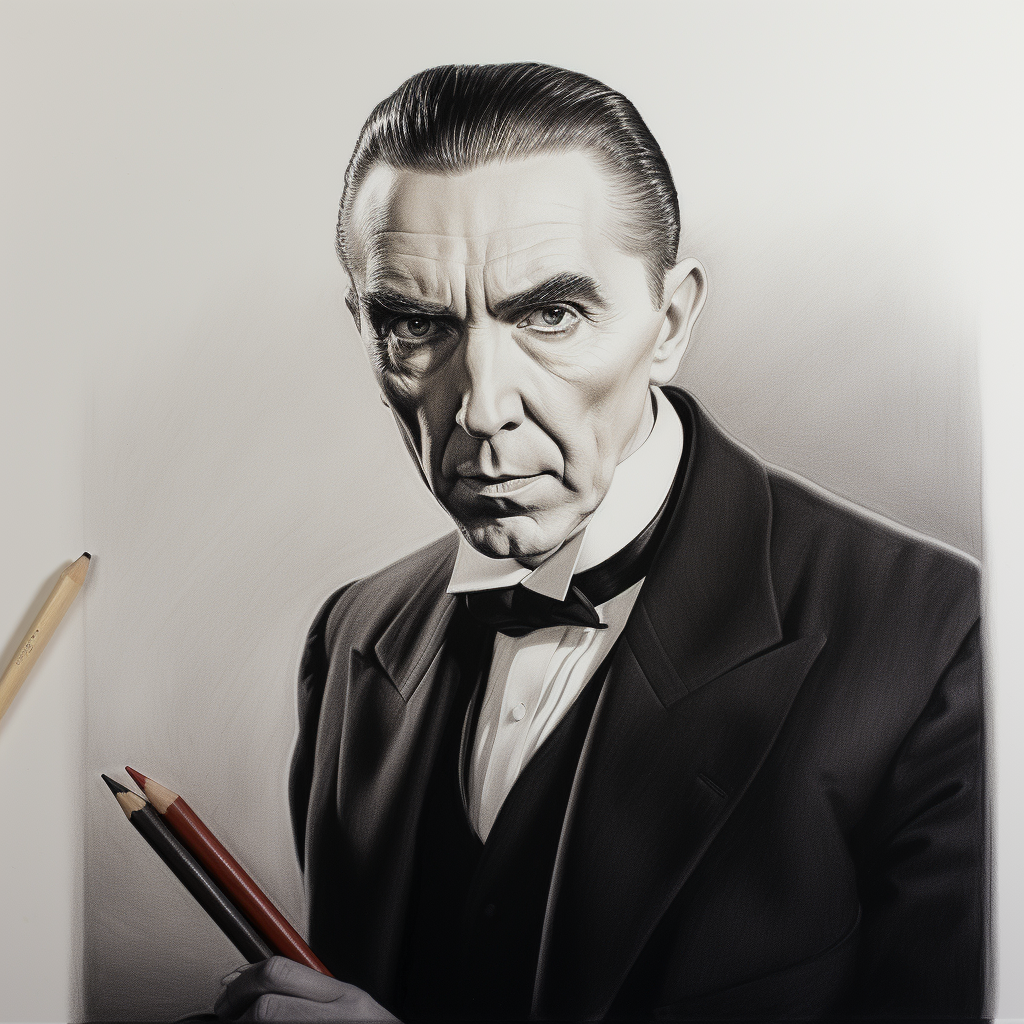 Bela Lugosi vampire drawing artwork