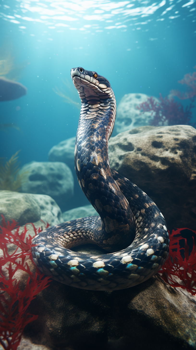 Beautiful Belcher's Sea Snake in 4K