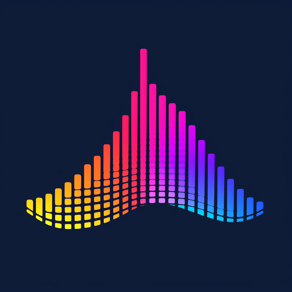 2D Gradient Bell Curve Hill Icon