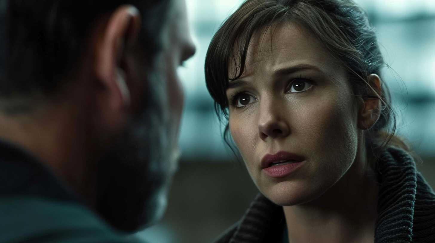 Ben Affleck and Kenzie Dalton in intense face-off