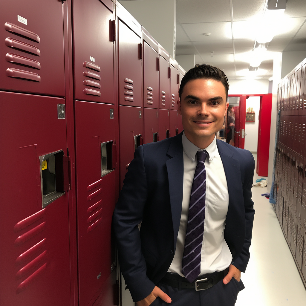 Ben Shapiro in High School Locker