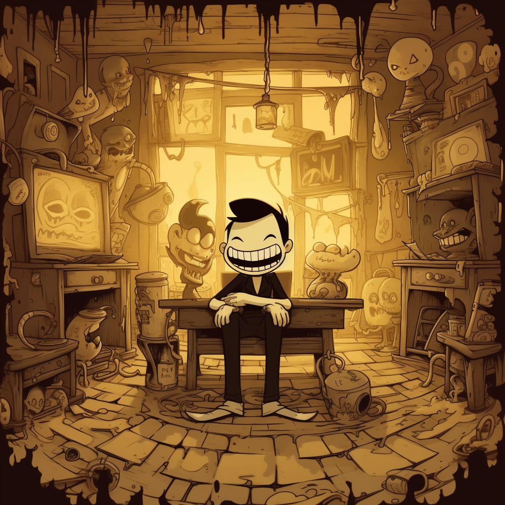 Funny and friendly Bendy and the Ink Machine background