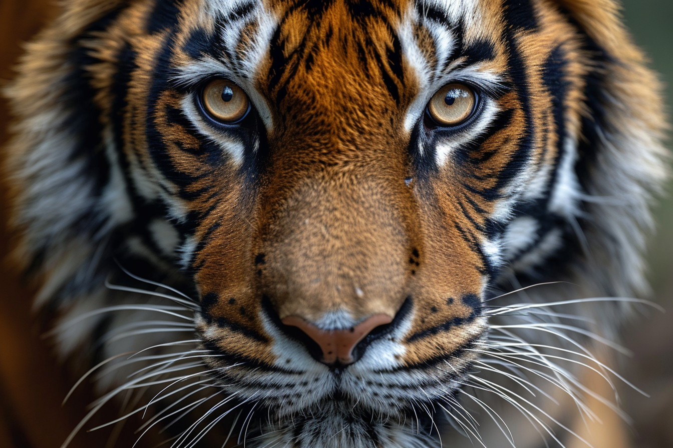 Bengal Tiger Face Close-up