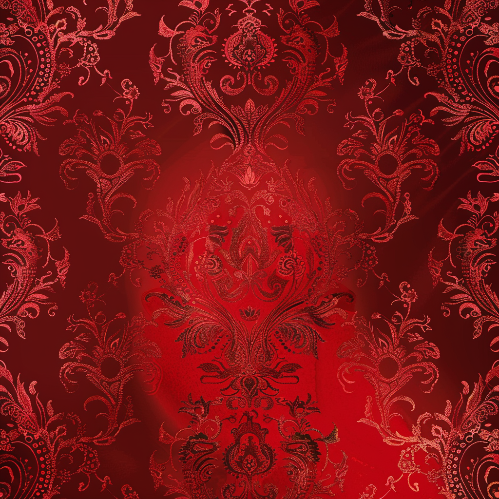 Red Bengali Wallpaper Pattern Design