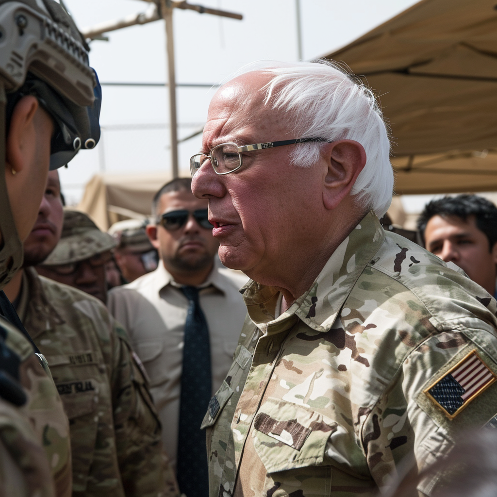 Bernie Sanders in Iraq - Inspiring Leader