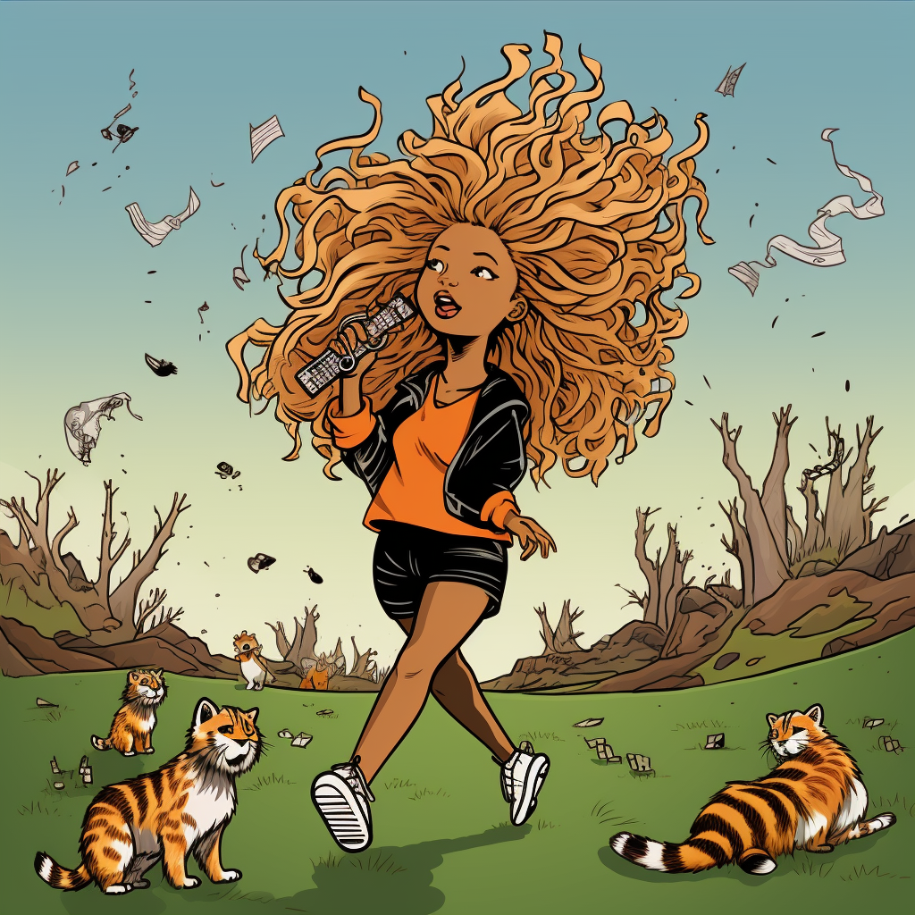 Beyoncé in Calvin and Hobbes Style