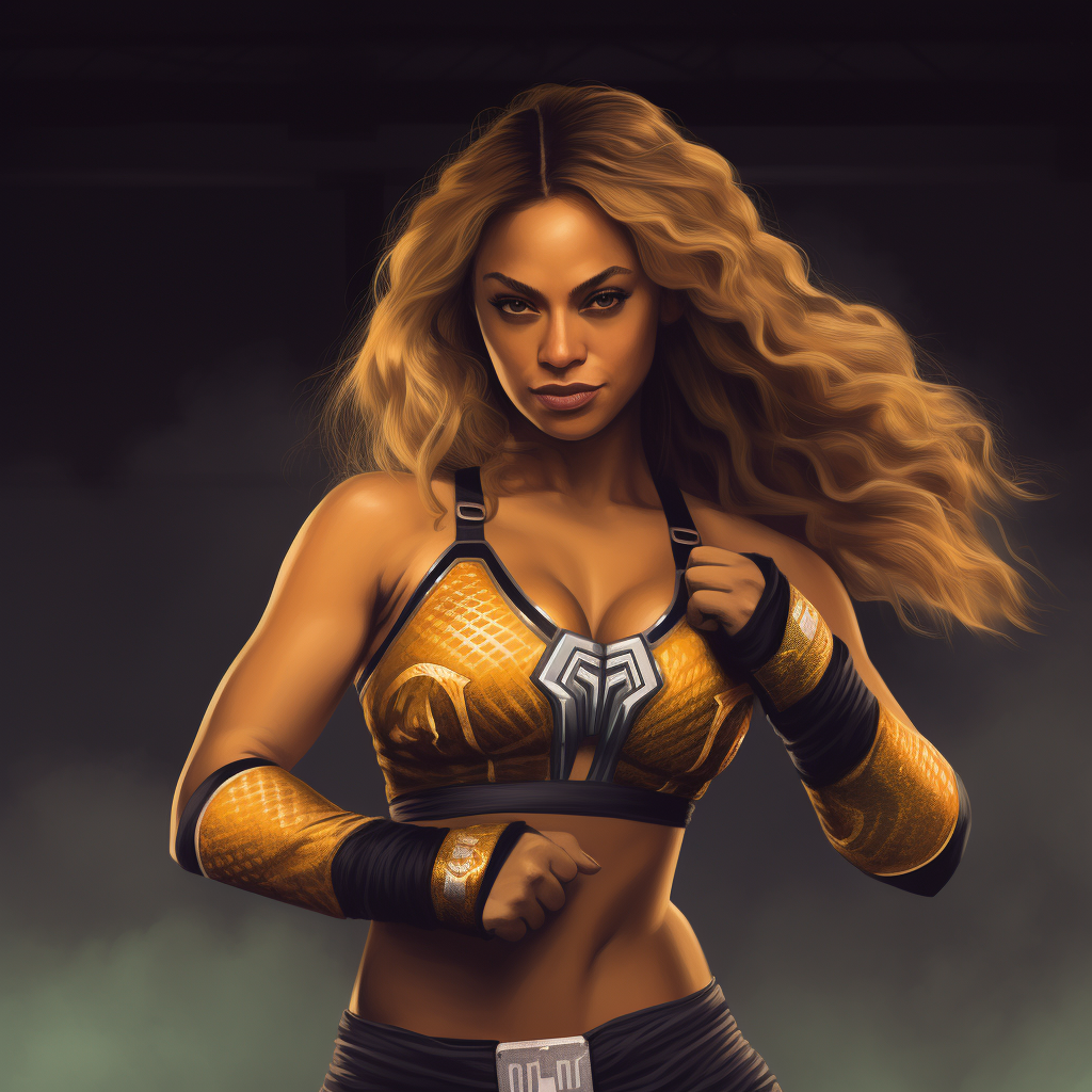 Beyonce dominating in MMA fight