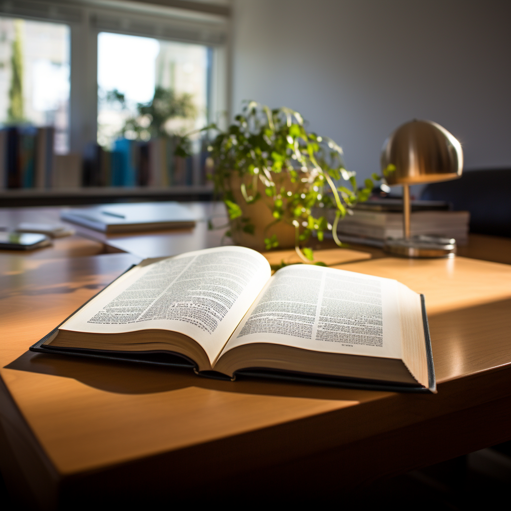 Bible on Desk Ready to Study