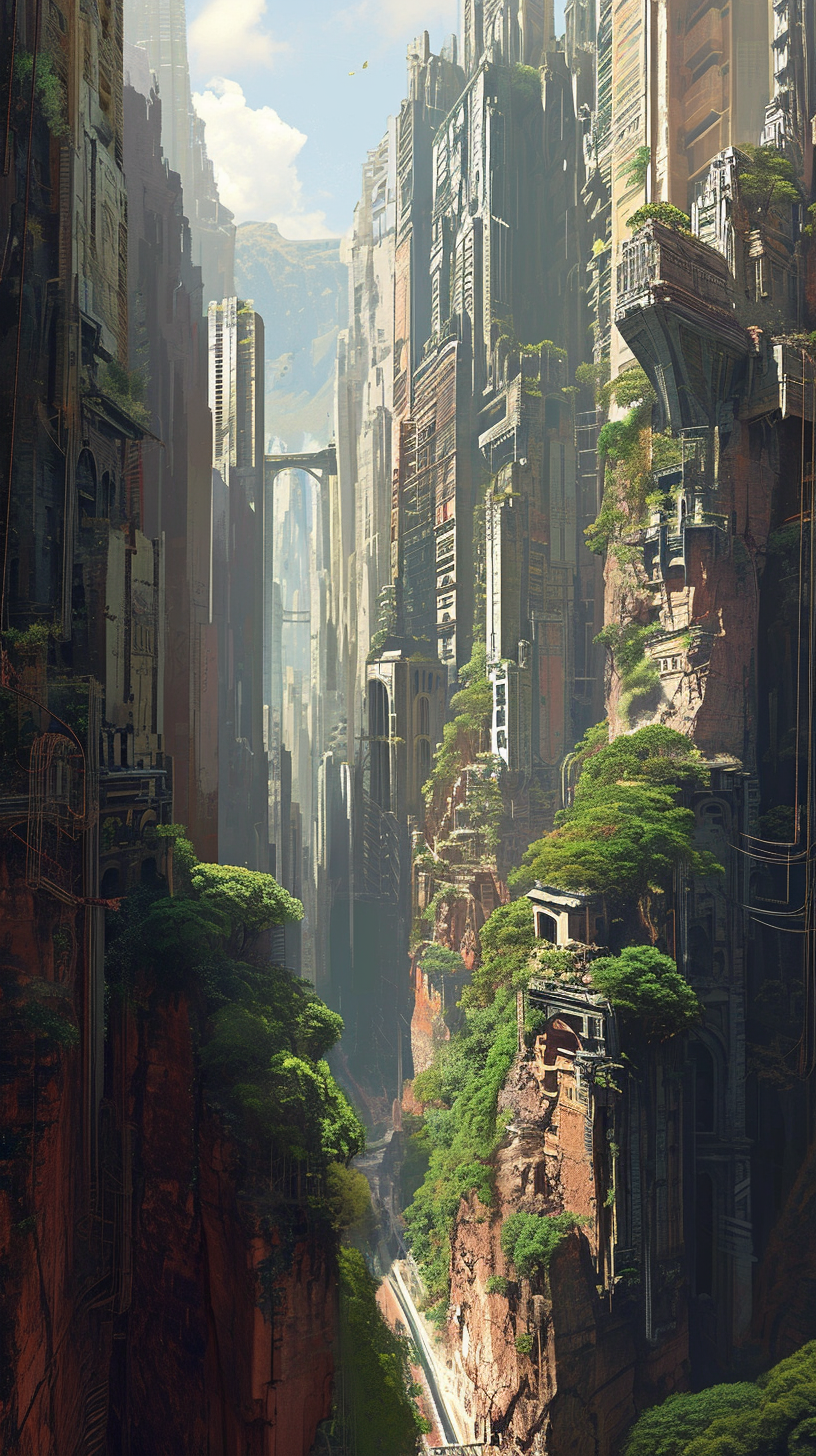 Sprawling city in biblical fantasy setting