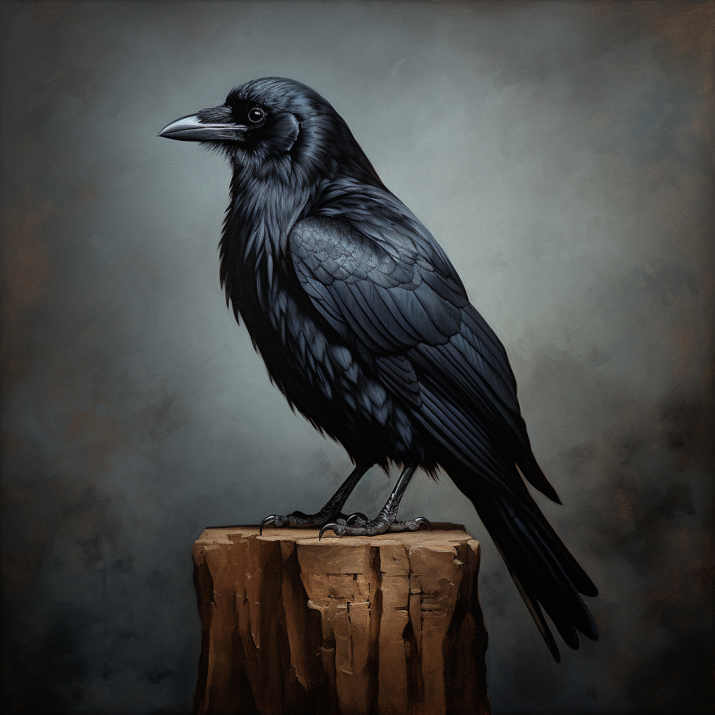 Biblical raven illustration