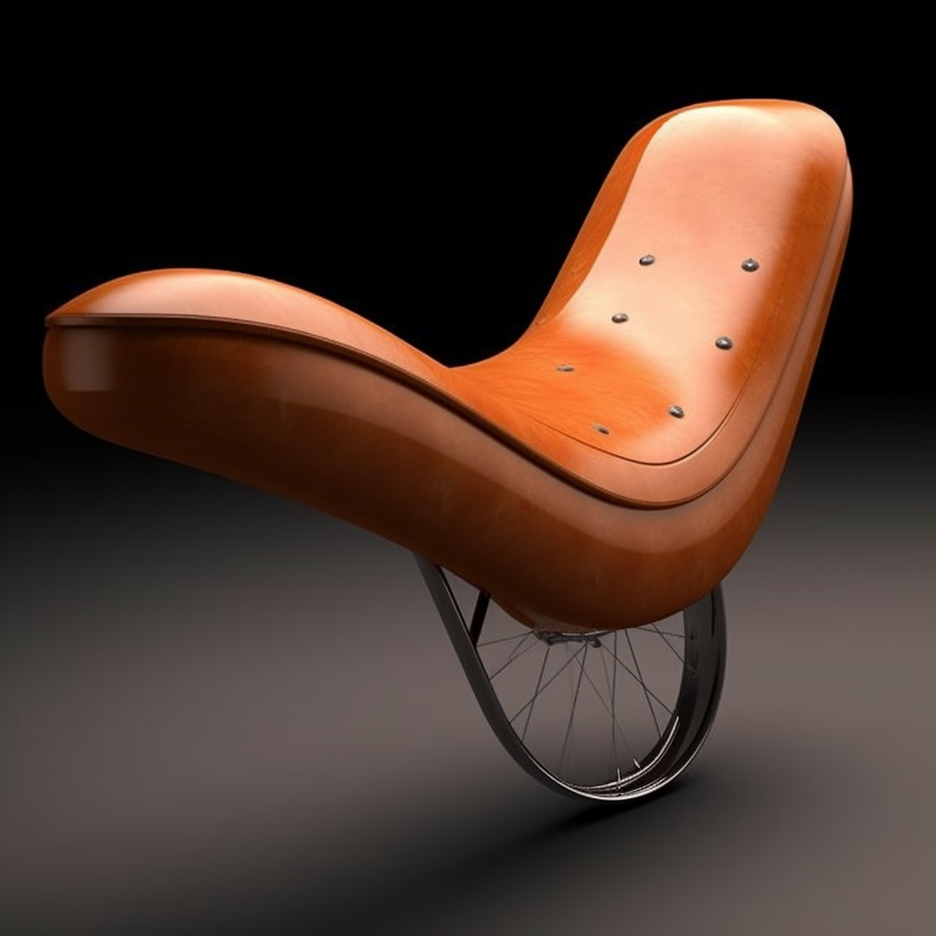 Bicycle saddle shaped like a couch for comfortable cycling