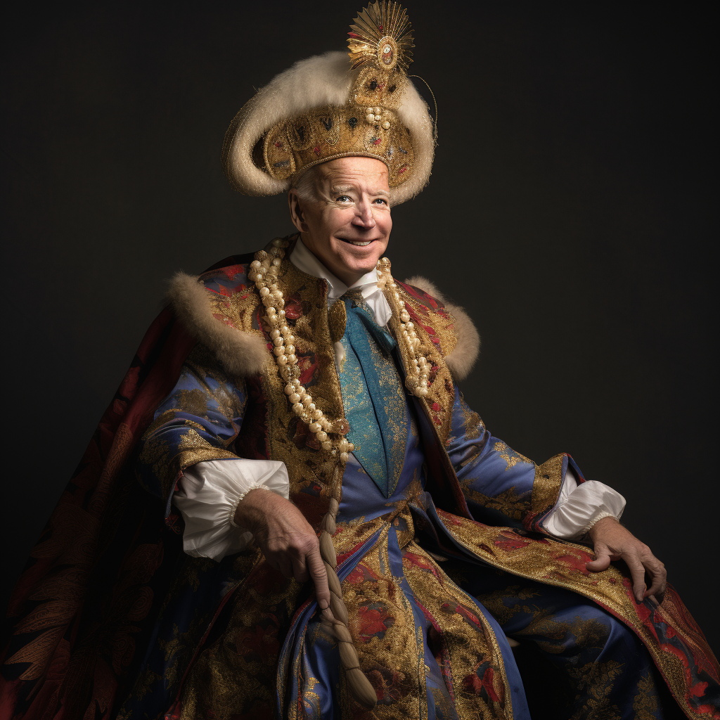 Biden dressed as court jester