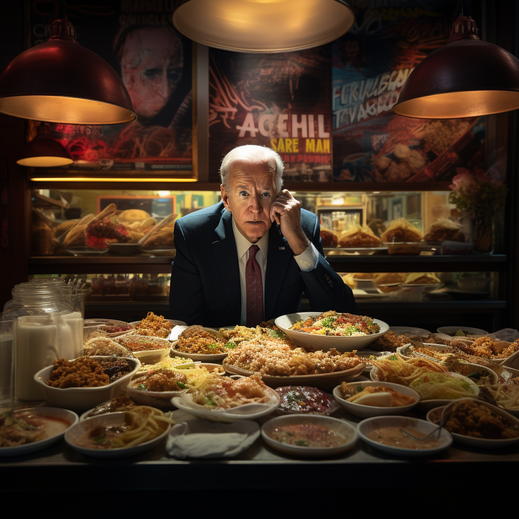 Joe Biden concerned at restaurant spread