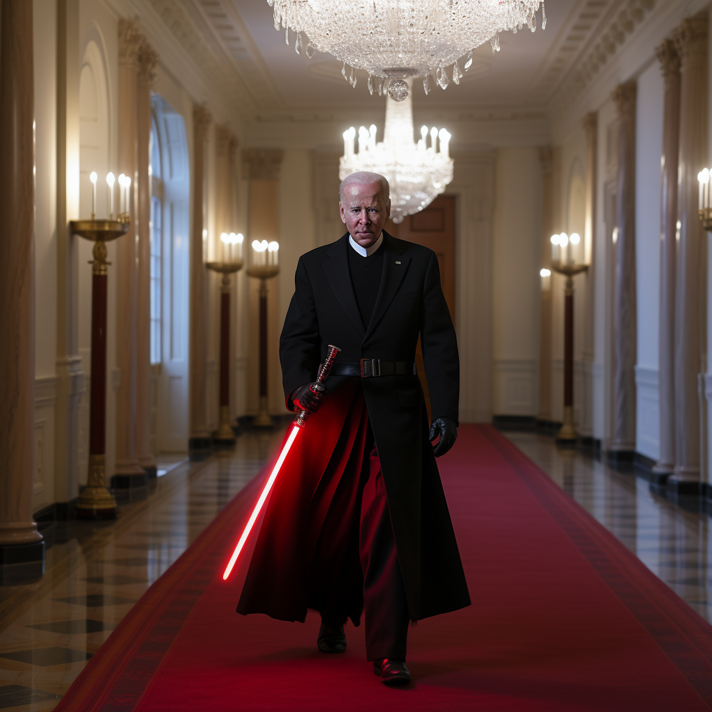 Biden as a Sith Lord in the White House